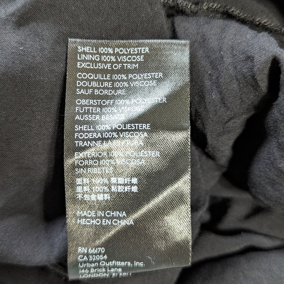 Anthropologie Ruched Black Slip Dress Size 8 - Picture 8 of 9